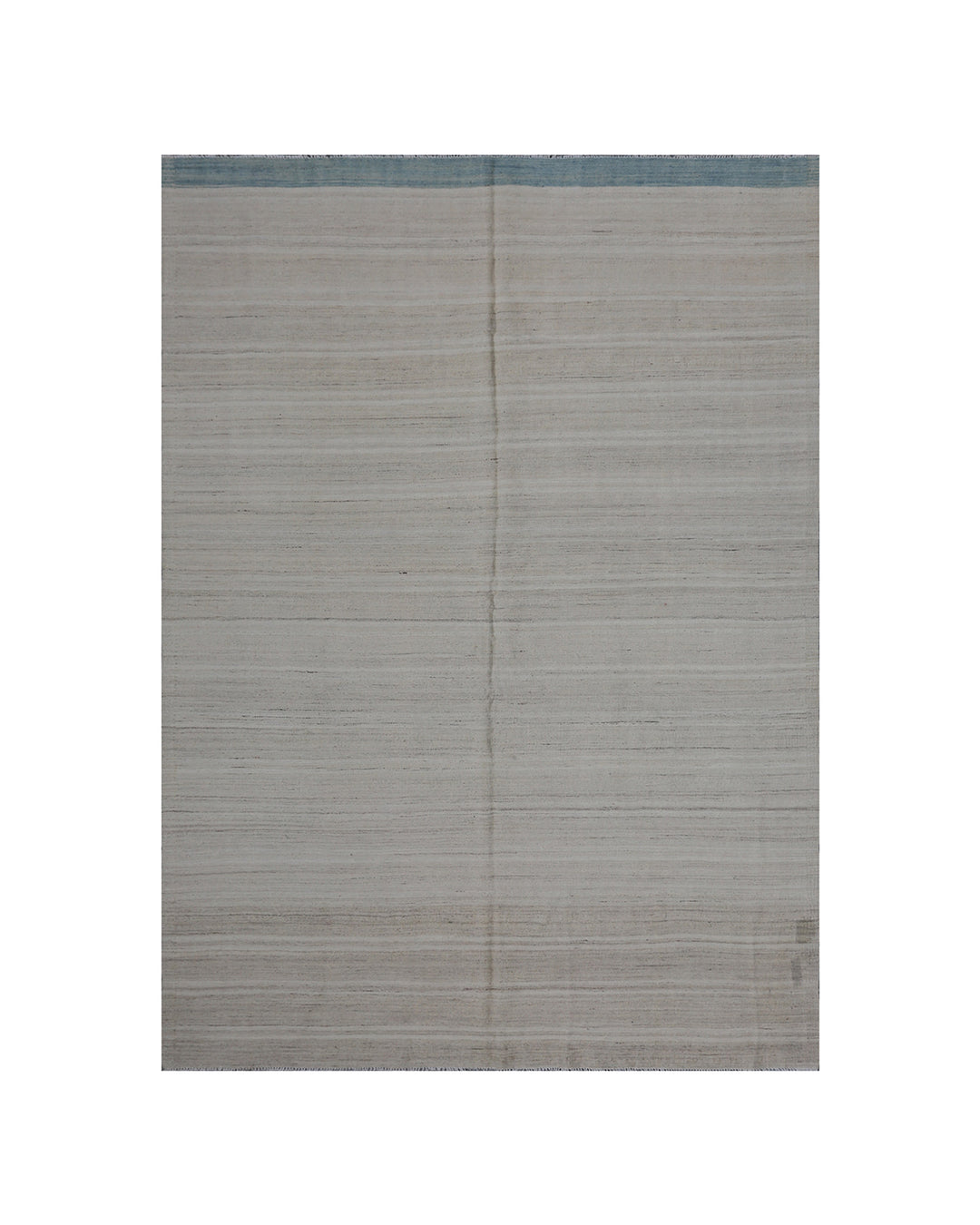 Ariana Rugs 6'x10' fine handwoven blue, ivory, and cream striped wool kilim area rug crafted in Afghanistan on a cotton foundation.