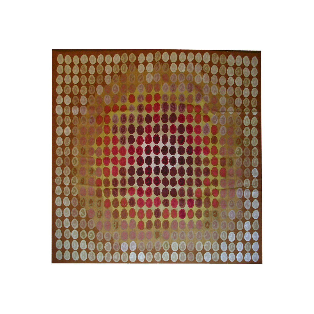 Ariana Rugs 6x6 Modern Aubusson Hand-Woven Wool and Silk Kilim