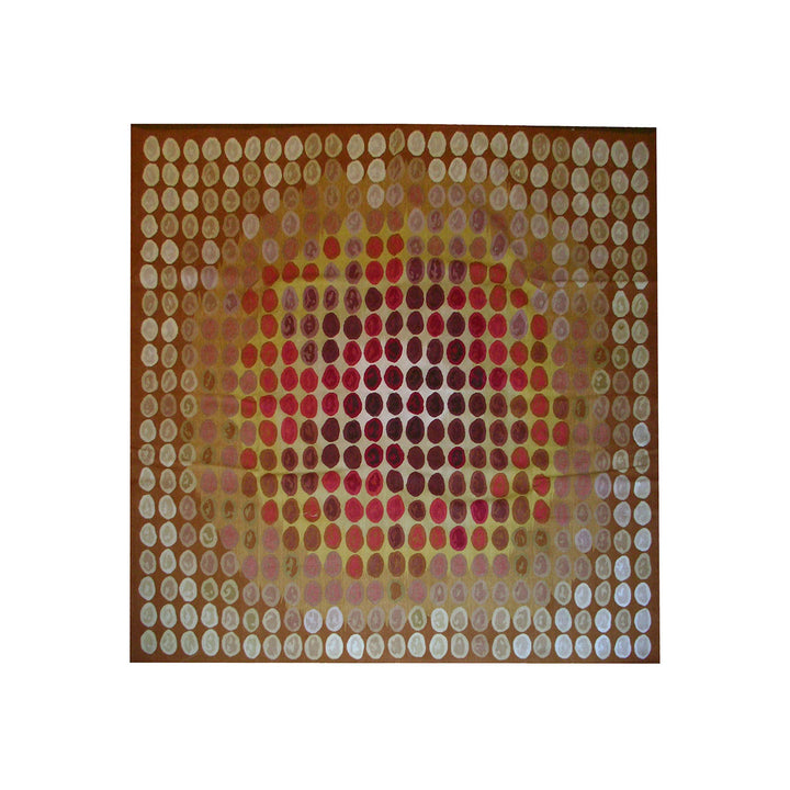 Ariana Rugs 6x6 Modern Aubusson Hand-Woven Wool and Silk Kilim