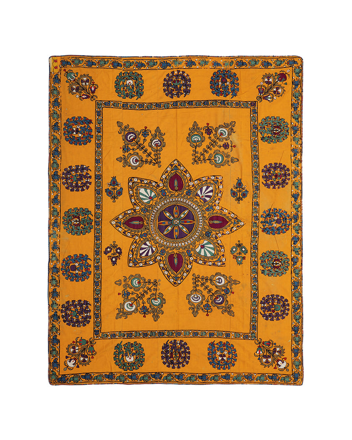 Ariana Rugs 6x8 Antique 19th-Century Samarkand Suzani Silk Embroidery