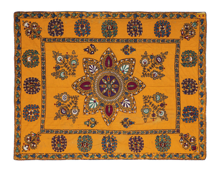 Ariana Rugs 6x8 Antique 19th-Century Samarkand Suzani Silk Embroidery