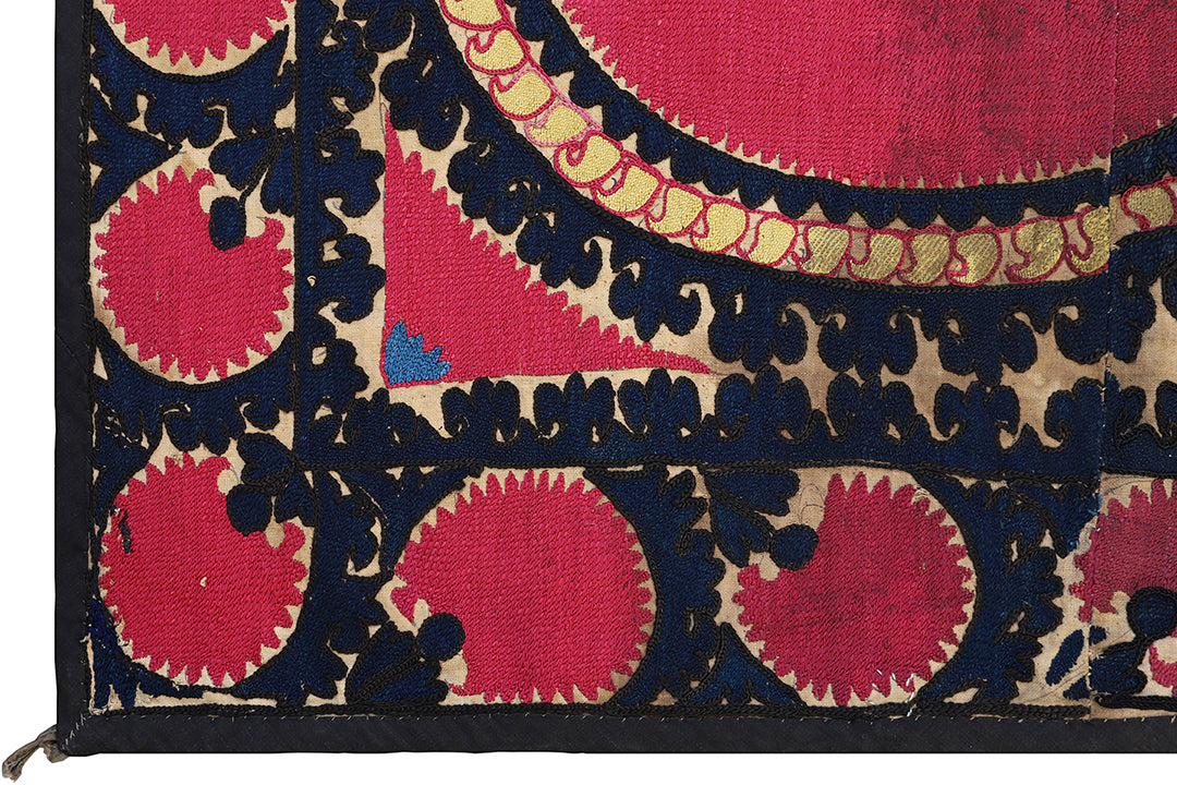 Ariana Rugs 6x9 Tashkent Oi Paliak Suzani Hand-Embroidered Silk Wool Textile