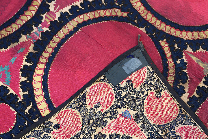 Ariana Rugs 6x9 Tashkent Oi Paliak Suzani Hand-Embroidered Silk Wool Textile