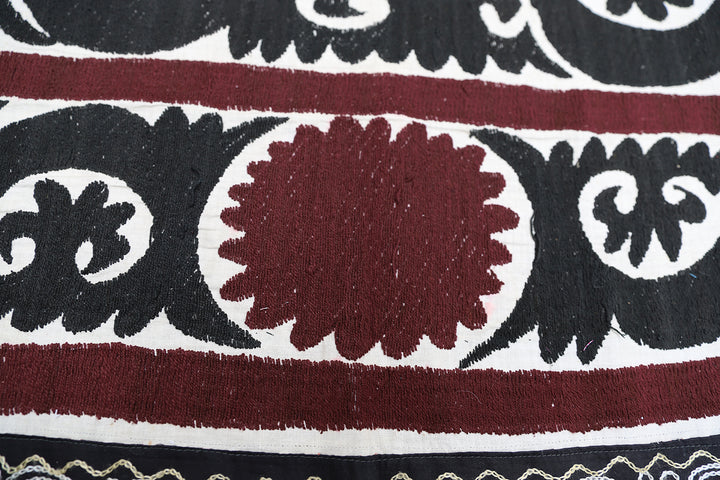 Ariana Rugs 8x11 Large Vintage Uzbek Hand-Embroidered Dowry Suzani Textile