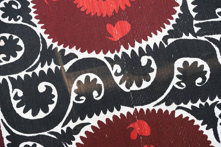 Ariana Rugs 8x11 Large Vintage Uzbek Hand-Embroidered Dowry Suzani Textile