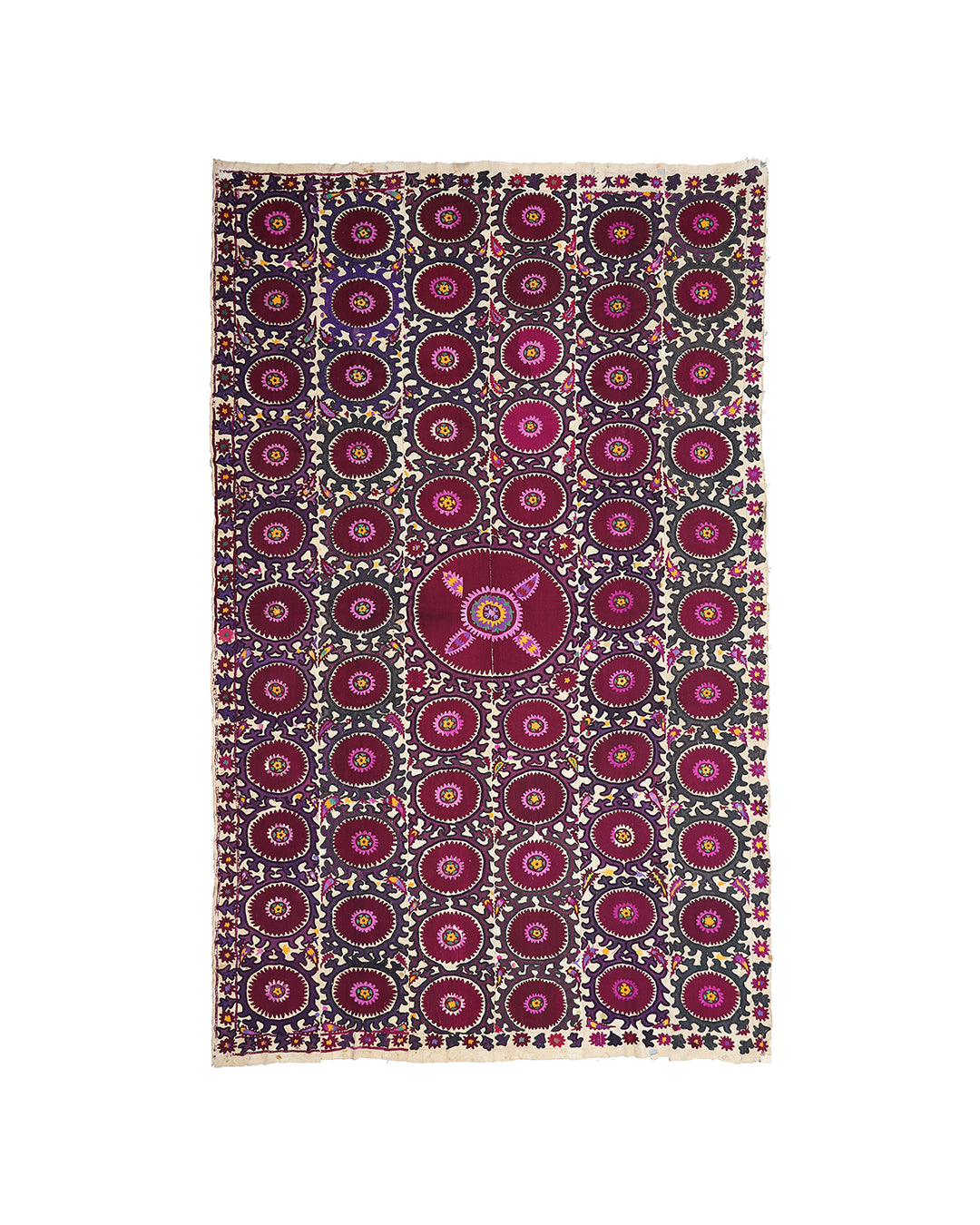 Ariana Rugs 8x15 Antique Khojent Tajik Suzani Hand-Embroidered Textile