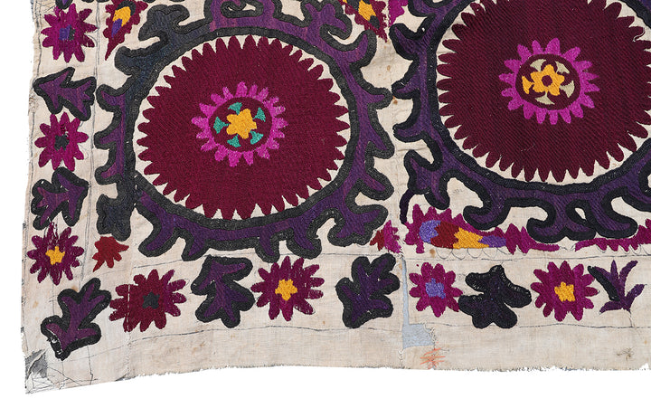 Ariana Rugs 8x15 Antique Khojent Tajik Suzani Hand-Embroidered Textile