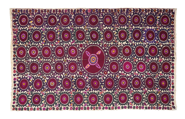 Ariana Rugs 8x15 Antique Khojent Tajik Suzani Hand-Embroidered Textile