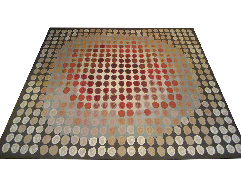 Ariana Rugs 8x8 Modern Aubusson Hand-Woven Wool and Silk Kilim