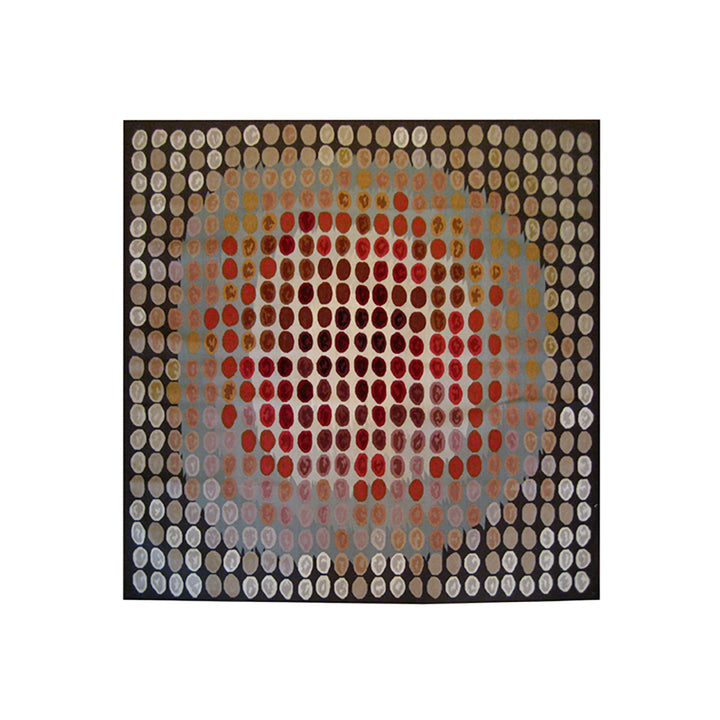 Ariana Rugs 8x8 Modern Aubusson Hand-Woven Wool and Silk Kilim