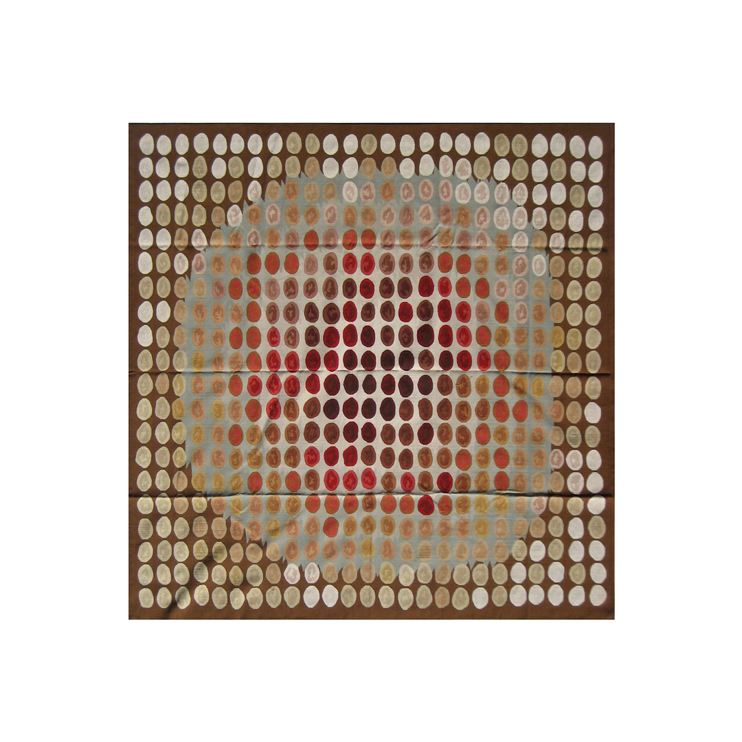 Ariana Rugs 8x8 Modern Aubusson Hand-Woven Wool and Silk Kilim