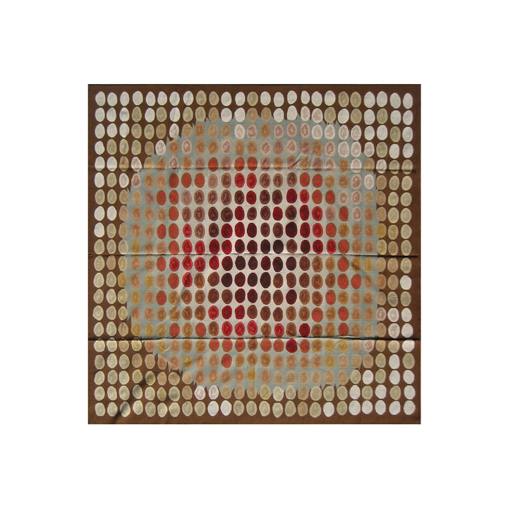 Ariana Rugs 8x8 Modern Aubusson Hand-Woven Wool and Silk Kilim