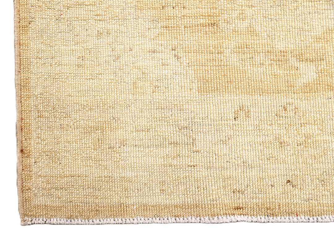 Ariana Rugs 2x3 hand-knotted luxury rug featuring a soft honey washed-out Tabriz design in an Oushak color palette, artisan-crafted by Hazara women weavers.