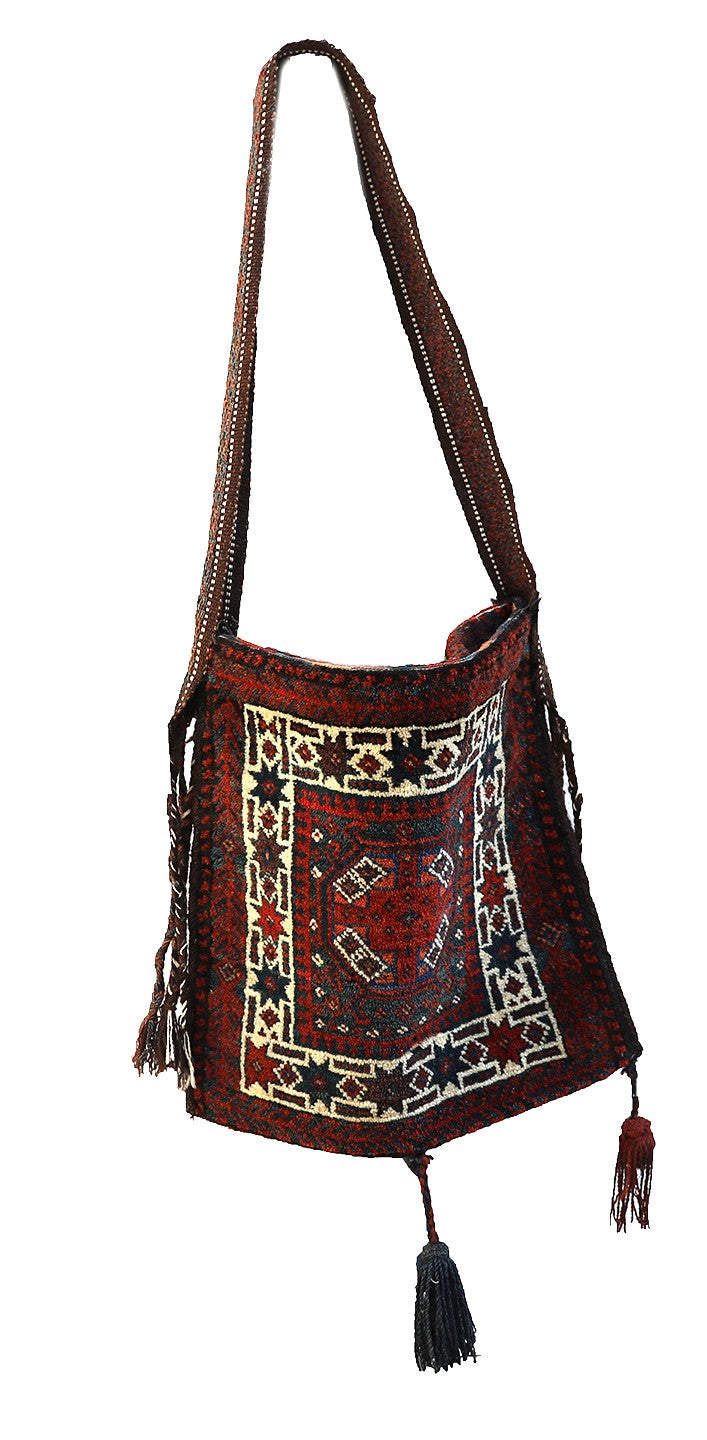 Ariana Rugs Exclusive: Unique 1960s Vintage Afghan Handbag Rug