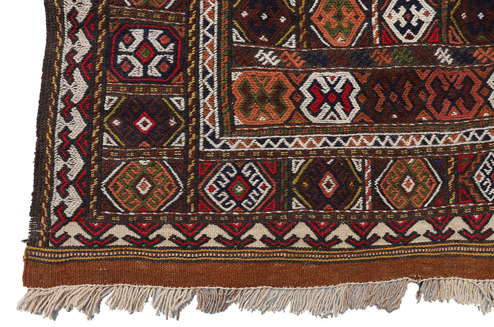 Ariana Rugs Exclusive: Vintage Kurdish Soumak Weave Kilim