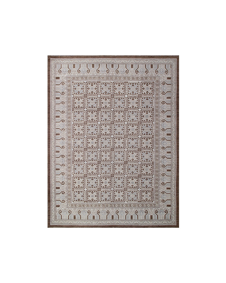 Ariana Samarkand Collection 9x12 Traditional Khotan Design Hand-Knotted Wool Rug