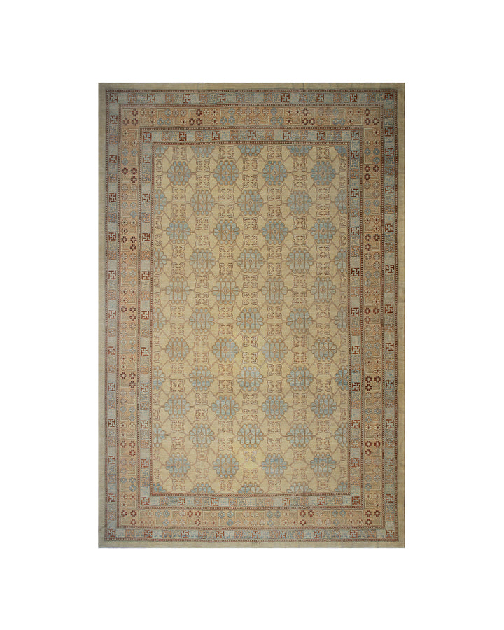 Ariana Samarkand Geometric Hand-Woven Wool Rug 18' x 11'8"