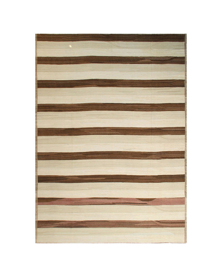 11x17 Ariana Striped Kilim Rug - Maimana Earth Tone Design