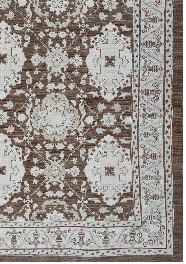 6x9 Ariana Traditional Agra Hand-Knotted Organic Wool Rug