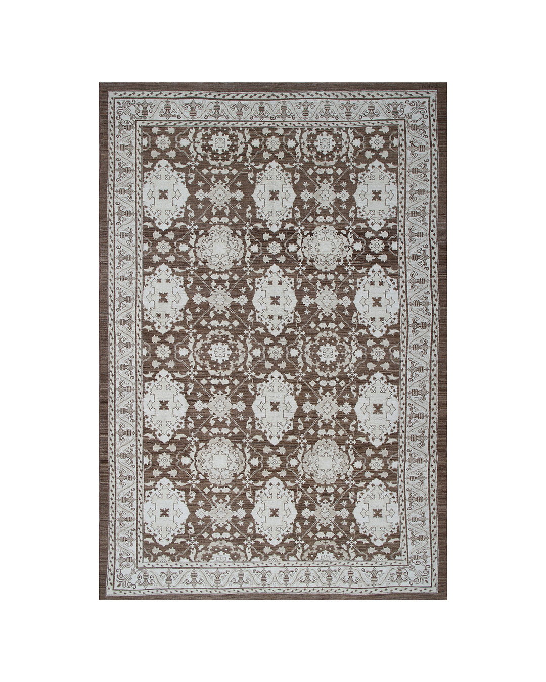 6x9 Ariana Traditional Agra Hand-Knotted Organic Wool Rug