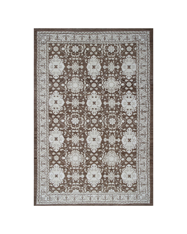 6x9 Ariana Traditional Agra Hand-Knotted Organic Wool Rug