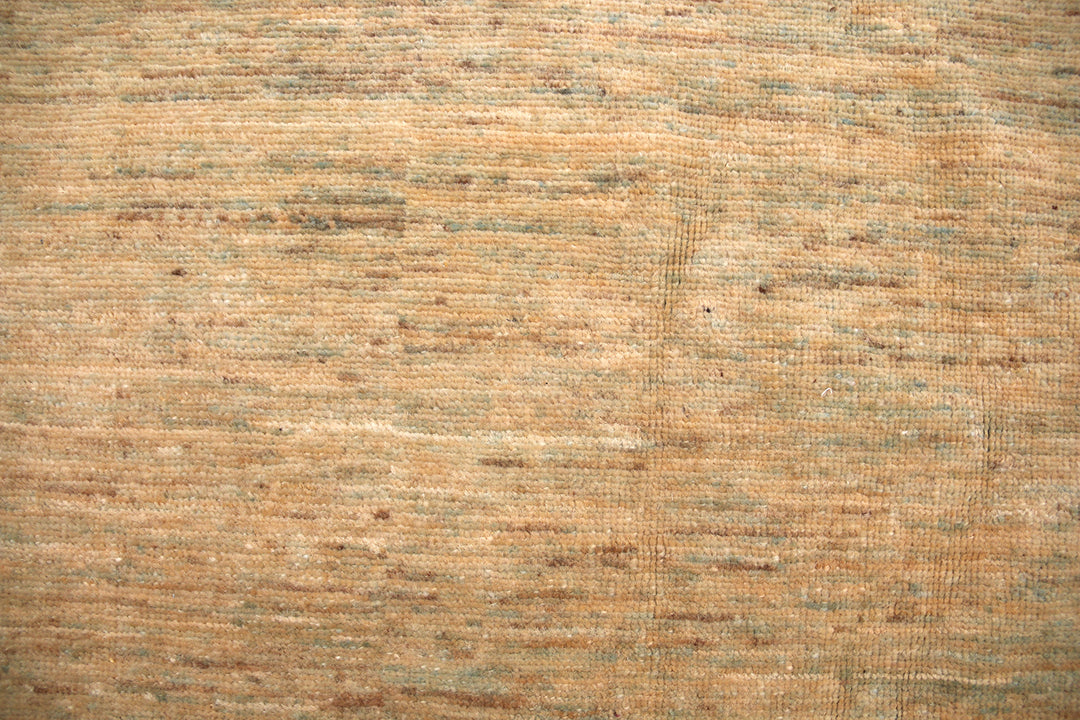 5x5 Bluish-Green Open Field Floral Wool Rug | Ariana Traditional Collection