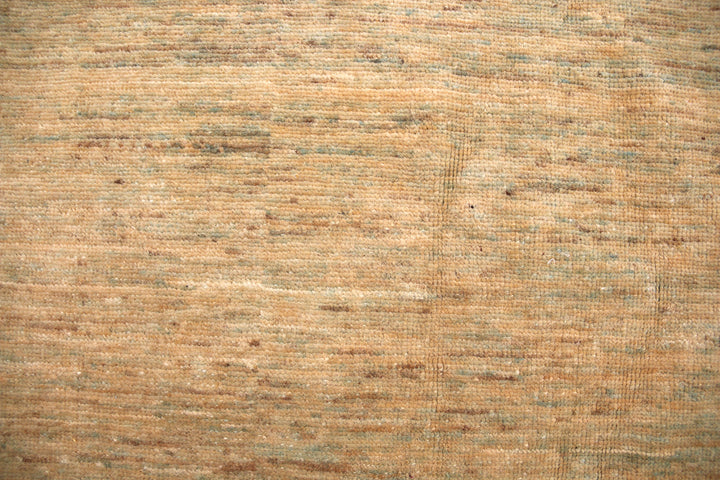 5x5 Bluish-Green Open Field Floral Wool Rug | Ariana Traditional Collection