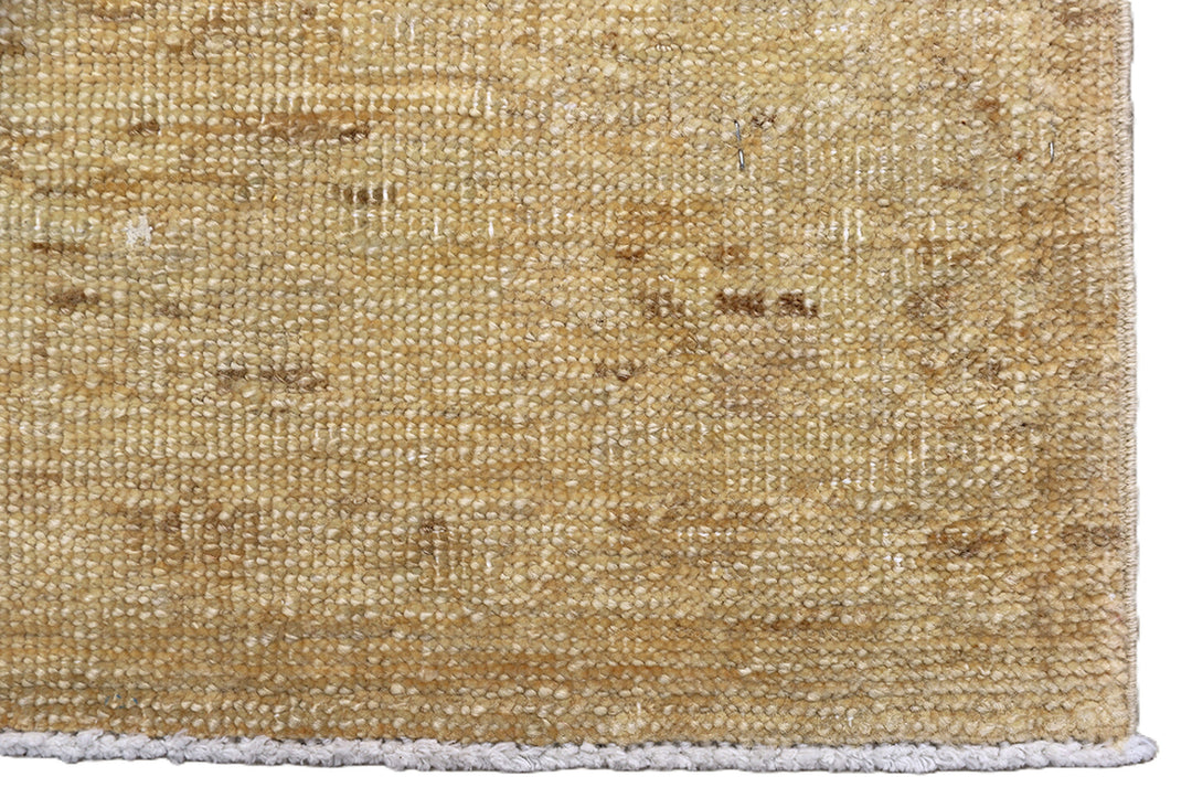 2x3 soft gold Tabriz design small hand-knotted wool rug from the Ariana Traditional Collection by Ariana Rugs
