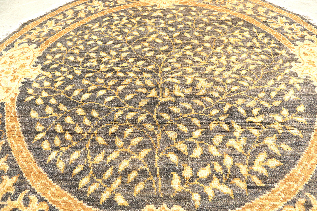 Ariana Traditional Transitional Collection 5x5 Round Tree of Life Wool Rug