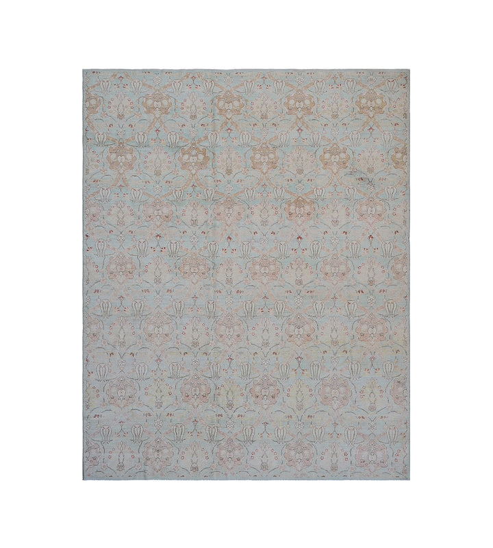 Ariana Transitional Pale Blue & Brown Ottoman Rug
