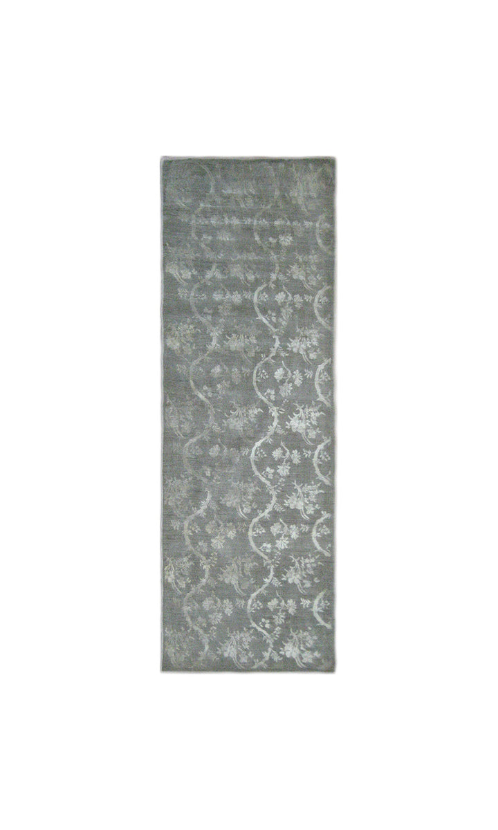 3x9 Silk and Wool Runner Rug | Fine European Chinoiserie Ariana Rug