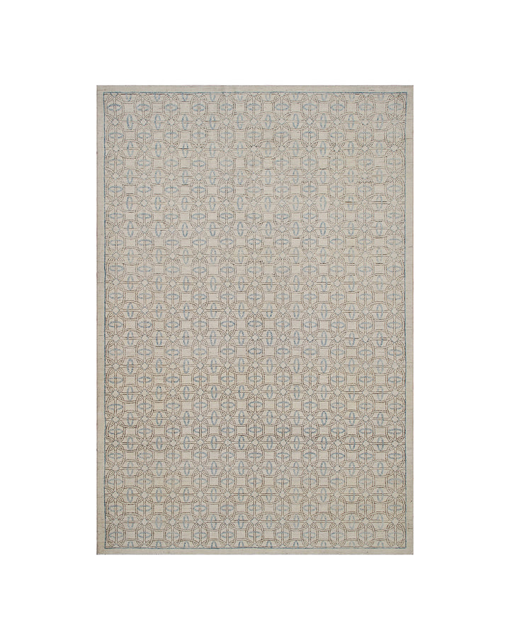 Ariana Transitional Modern Ivory and Blue Rug