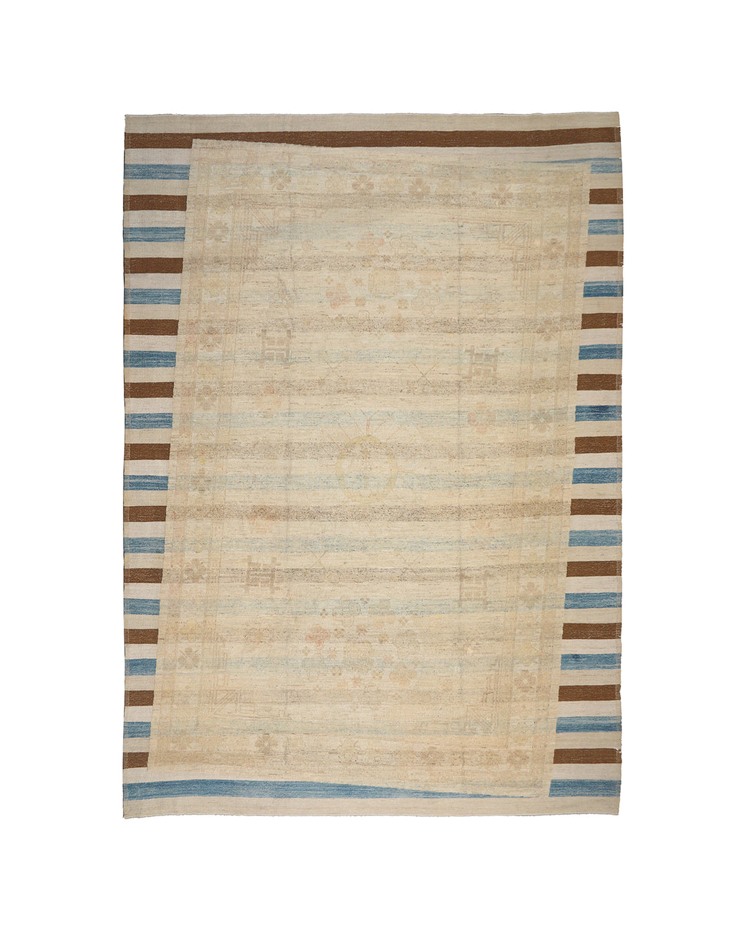 Authentic 10x14 Mixed Hand-Knotted & Kilim Samarkand Rug | Ariana Original