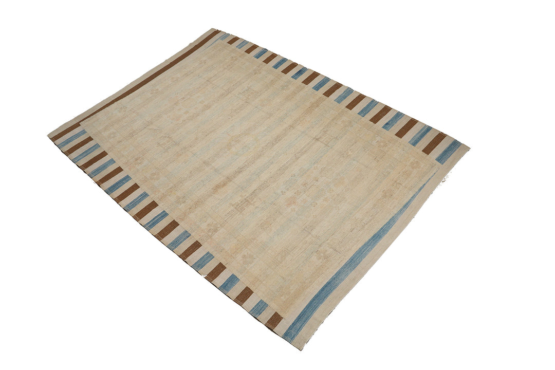 Authentic 10x14 Mixed Hand-Knotted & Kilim Samarkand Rug | Ariana Original
