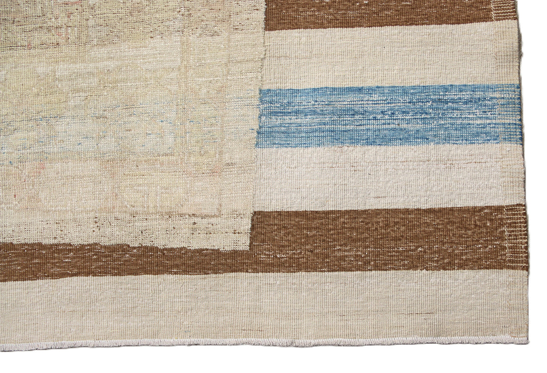 Authentic 10x14 Mixed Hand-Knotted & Kilim Samarkand Rug | Ariana Original