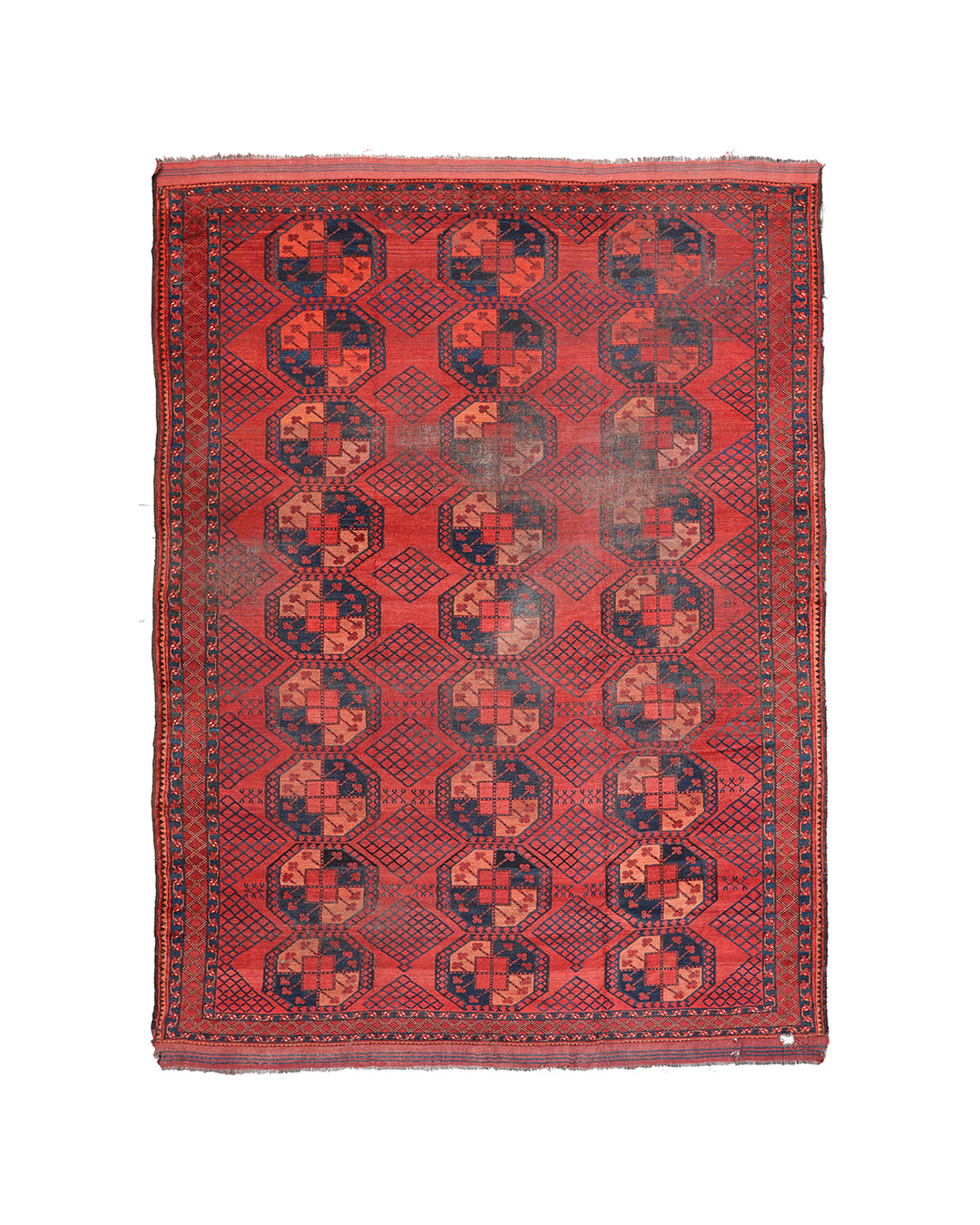 Genuine Antique Afghan Soleman Hand Knotted Wool Rug