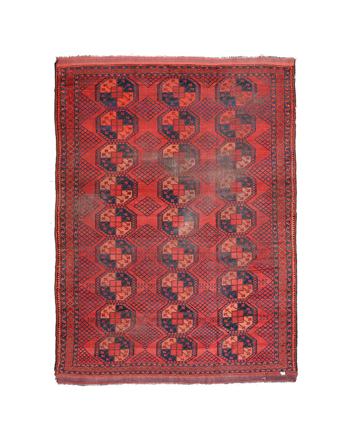 Genuine Antique Afghan Soleman Hand Knotted Wool Rug