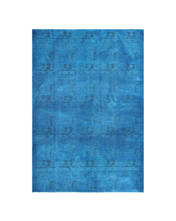 6x9 Blue Ariana Hand-Knotted Overdye Rug