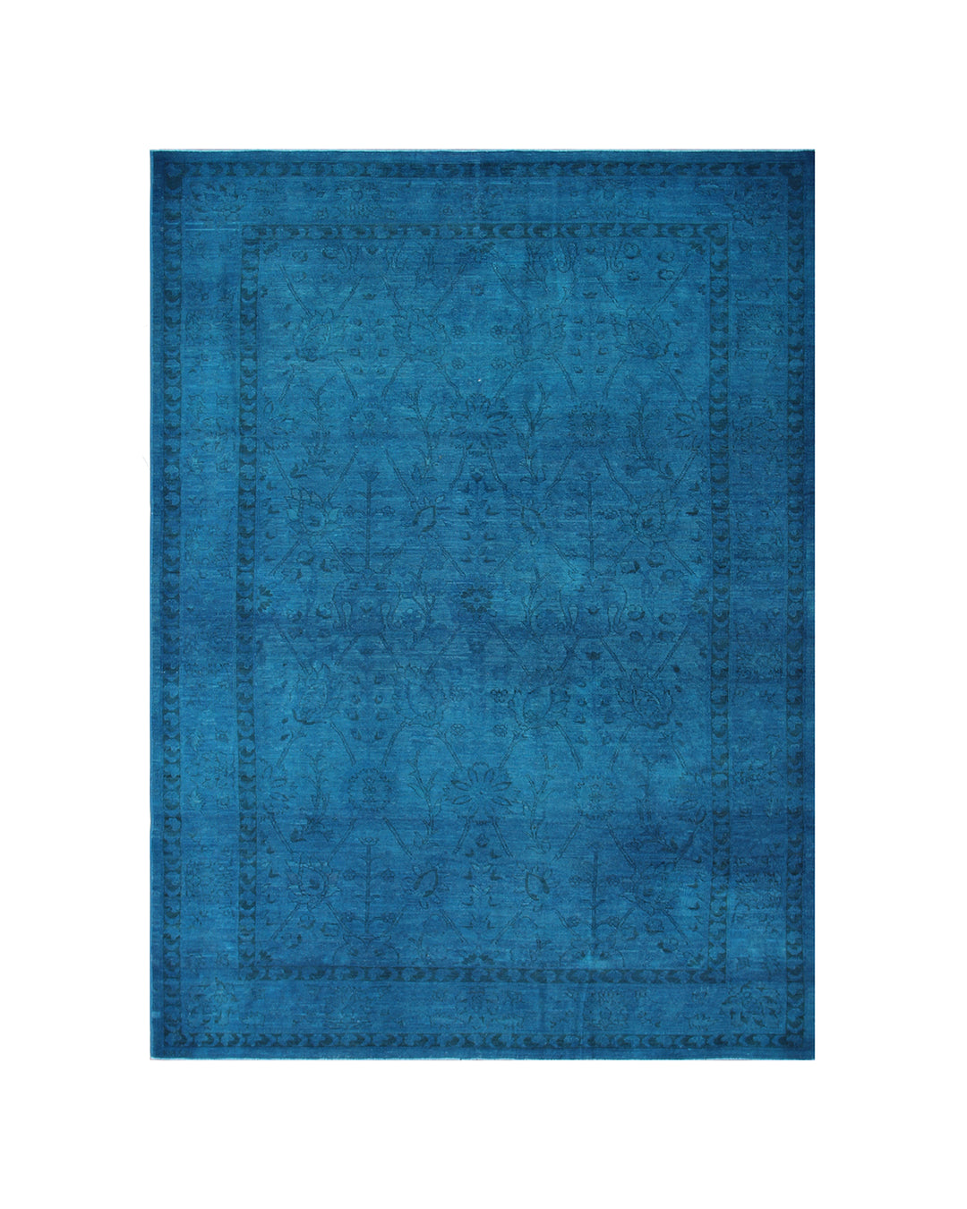 6x9 Blue Ariana Hand-Knotted Overdye Rug