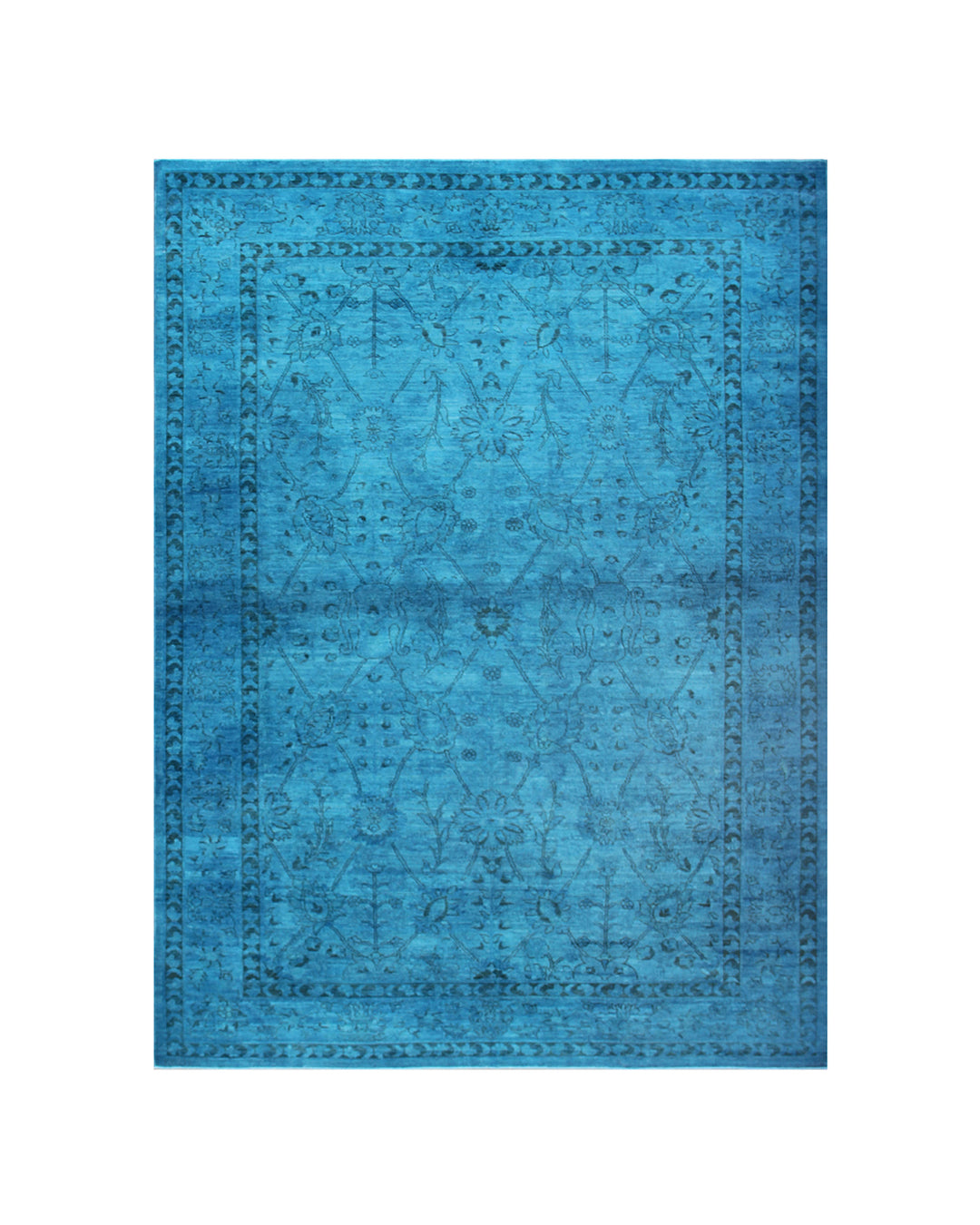 6x9 Blue Ariana Hand-Knotted Overdye Rug