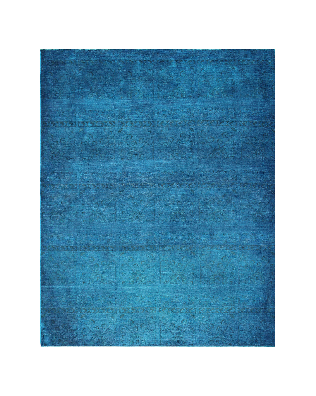 7x8 Blue Ariana Hand-Knotted Overdye Rug