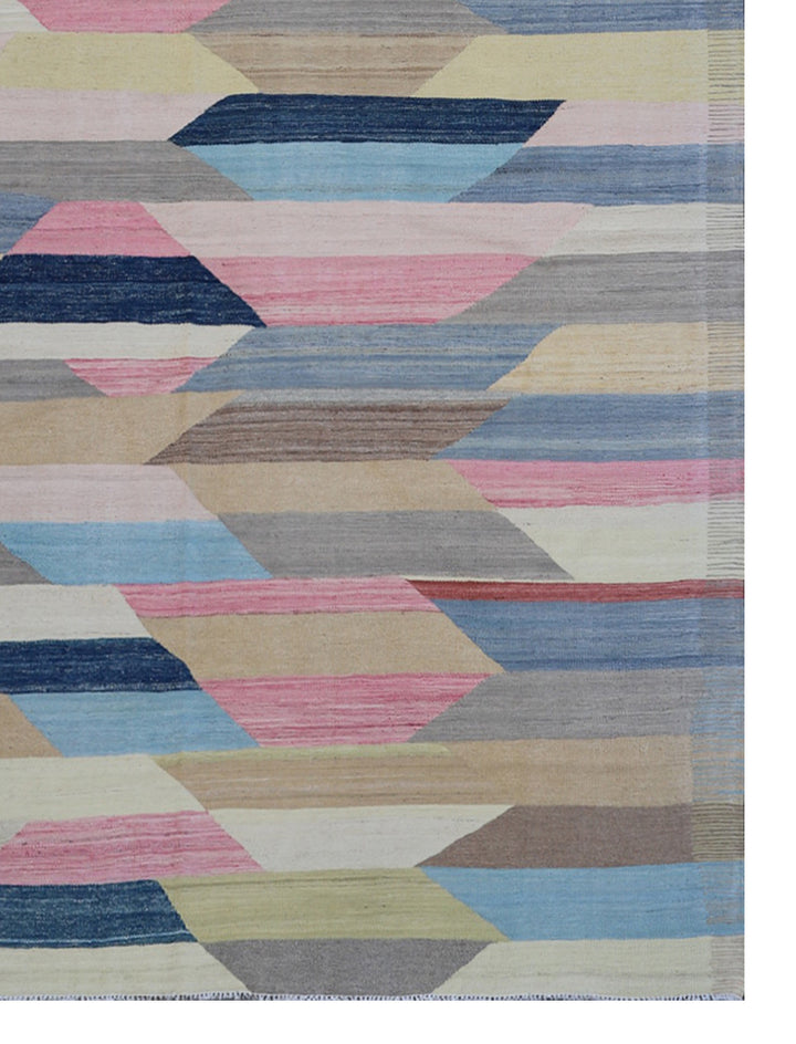 10x14 Large Colorful Geometric Ariana Kilim Rug