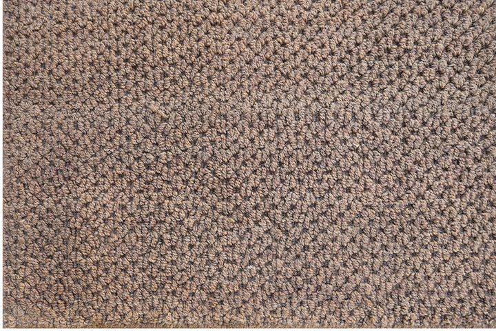 Large 10x14 brown hand-loomed wool area rug from the Diamond Collection with a textured loop pile.