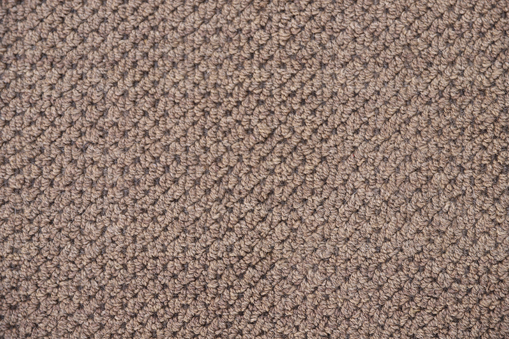 Large 10x14 brown hand-loomed wool area rug from the Diamond Collection with a textured loop pile.