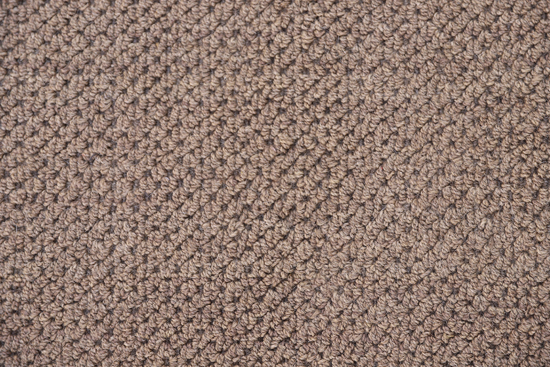 Large 10x14 brown hand-loomed wool area rug from the Diamond Collection with a textured loop pile.
