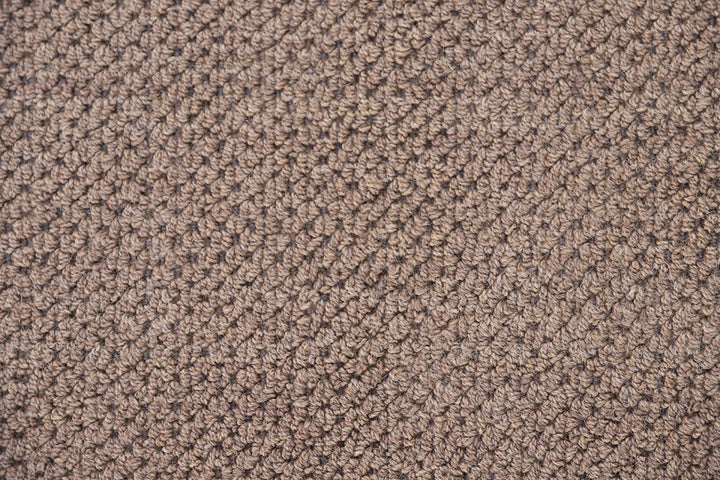 Large 10x14 brown hand-loomed wool area rug from the Diamond Collection with a textured loop pile.