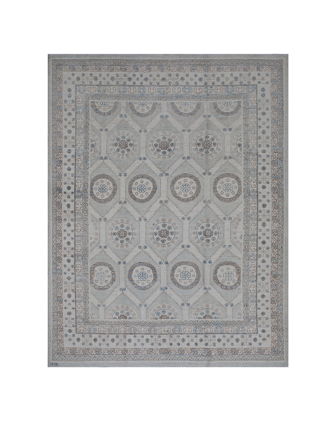 8'x10' Samarkand Khotan Design Ariana Hand-Knotted Area Rug