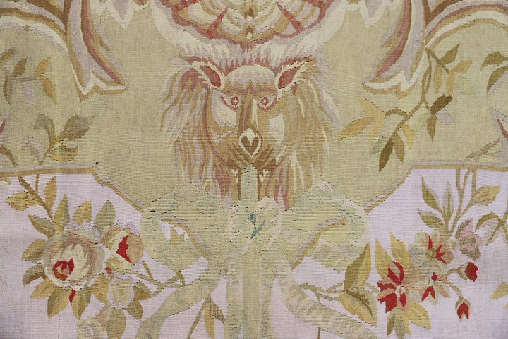 12ft French Style Aubusson Hand-Woven Wall Hanging