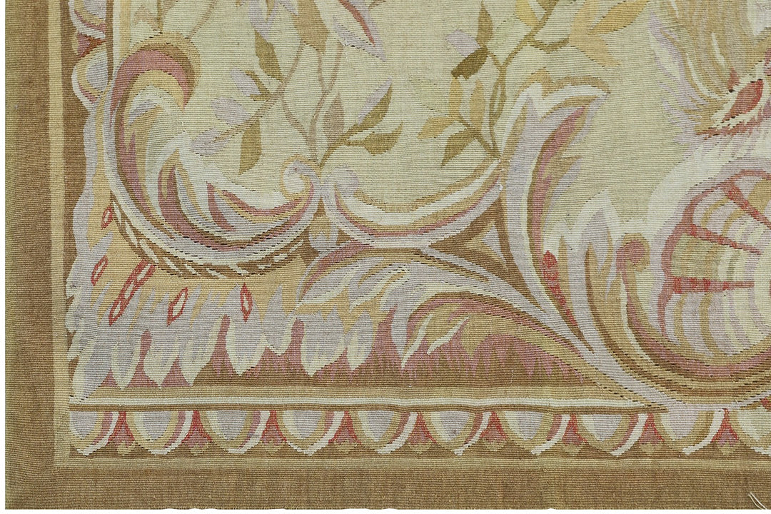 12ft French Style Aubusson Hand-Woven Wall Hanging