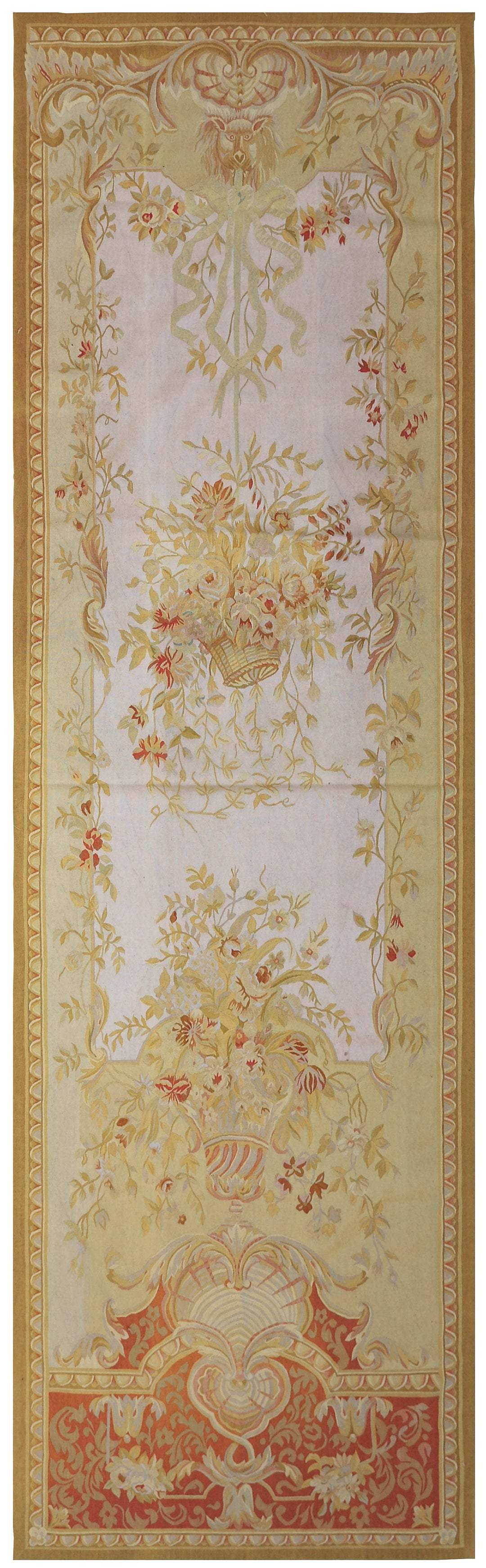 12ft French Style Aubusson Hand-Woven Wall Hanging